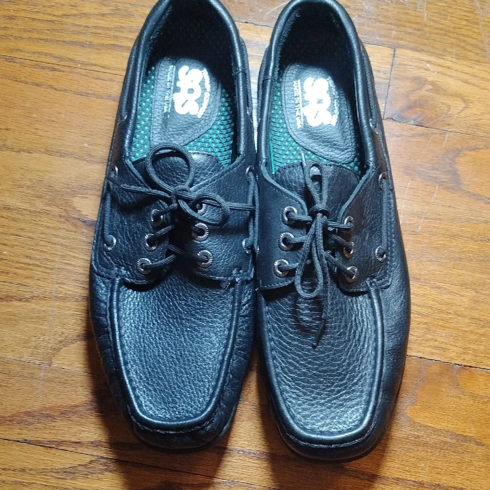 SAS Men's Black Leather Shoes Size 12
